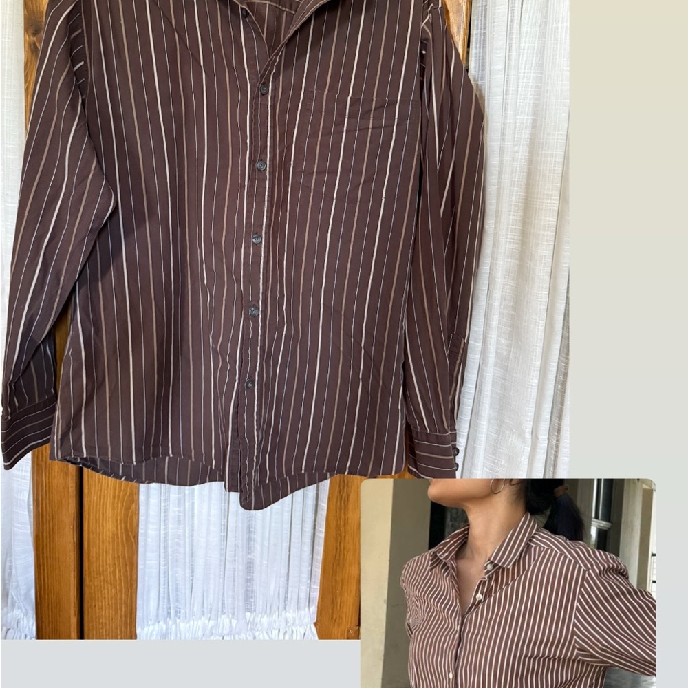 VTG Eighty Eight Chocolate Pinstripe Men's Shirt